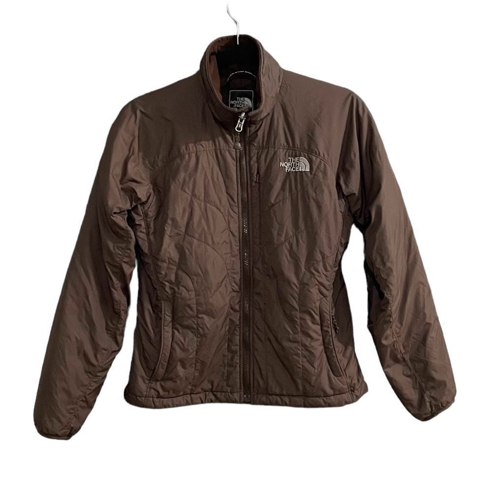 THE NORTH FACE Women’s Primaloft Zip Front Long Sleeve Jacket Brown XS